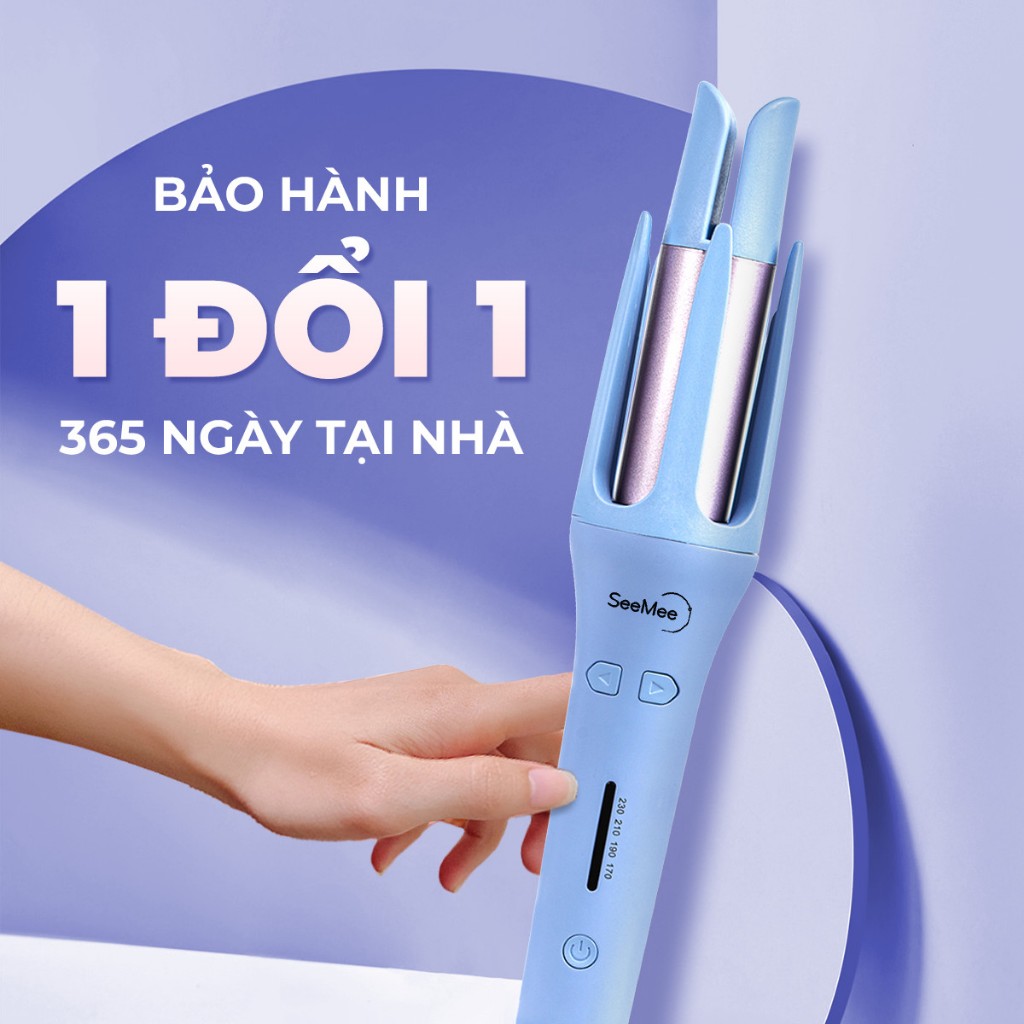 MÁY UỐN  XOĂN TỰ ĐỘNG SEEMEE LỚP PHỦ GỐM SỨ GIÚP TÓC BÓNG MƯỢT VÀ BẢO VỆ TÓC ĐƯỜNG KÍNH UỐN 32MM