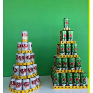 Bộ Khay Thép Vuông Bày Tháp Bia, Nước Ngọt Nhanh Gọn, Chắc Chắn, Đẹp Mắt - Chất Liệu Thép Sơn Tĩnh Điện - 3- 5 tầng