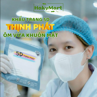 Khẩu trang Thịnh Phát khẩu trang 5D người lớn 3 lớp vải 100 chiếc kháng