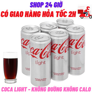 Nước Ngọt Coca-cola Light Không Đường Không calo 1 Lốc 6 Lon