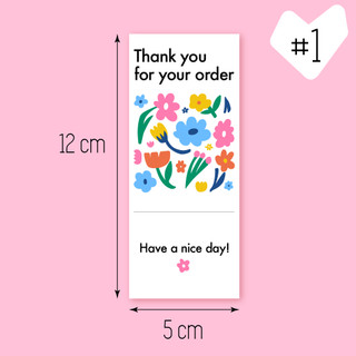 iway | Tem Decal dán niêm Phong, Thank you for your order, đóng gói hộp đáng yêu, độc đáo | Kích thước 12x5 cm
