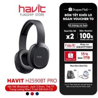 Tai Nghe Chụp Tai Havit H2590BT Pro Bluetooth 5.1 (Bản nâng cấp của Havit i62) - Hàng chính hãng