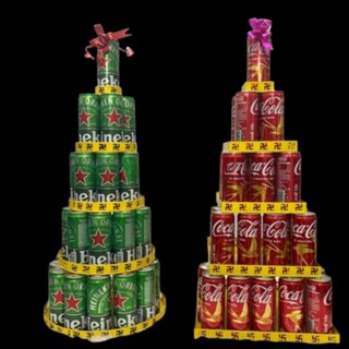 Bộ Khay Thép Vuông Bày Tháp Bia, Nước Ngọt Nhanh Gọn, Chắc Chắn, Đẹp Mắt - Chất Liệu Thép Sơn Tĩnh Điện - 3- 5 tầng