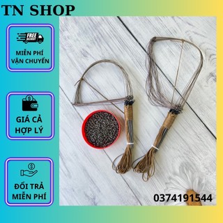 Giò bẫy gà rừng chân thép cáp se4 xử lý nhiệt khoen inox đúc không rỉ bộ 20 chân