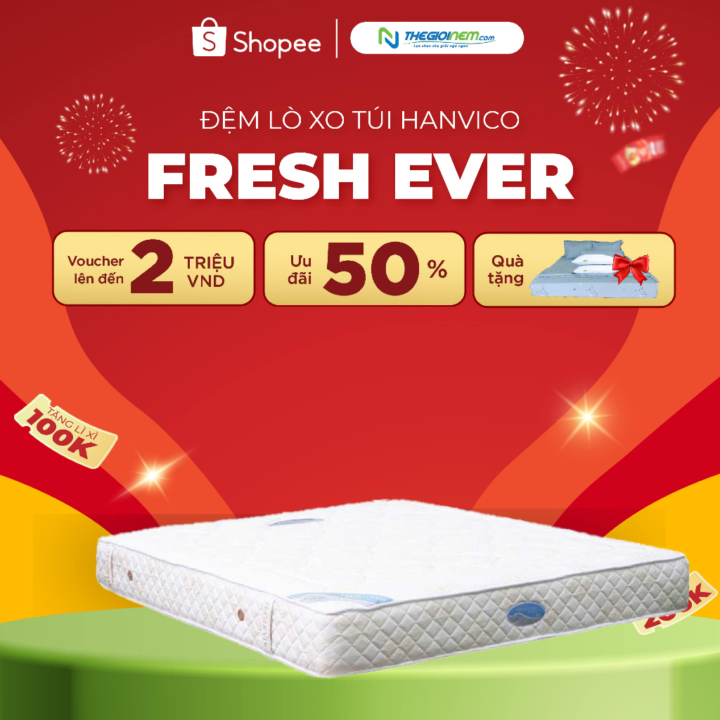 Đệm Lò Xo Túi Hanvico Fresh Ever
