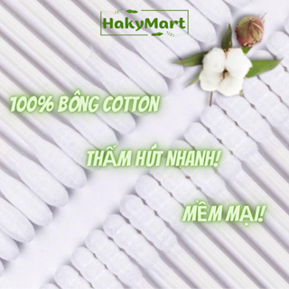 Tăm bông Aten tăm bông cotton tiệt trùng kháng khuẩn thân nhựa người lớn