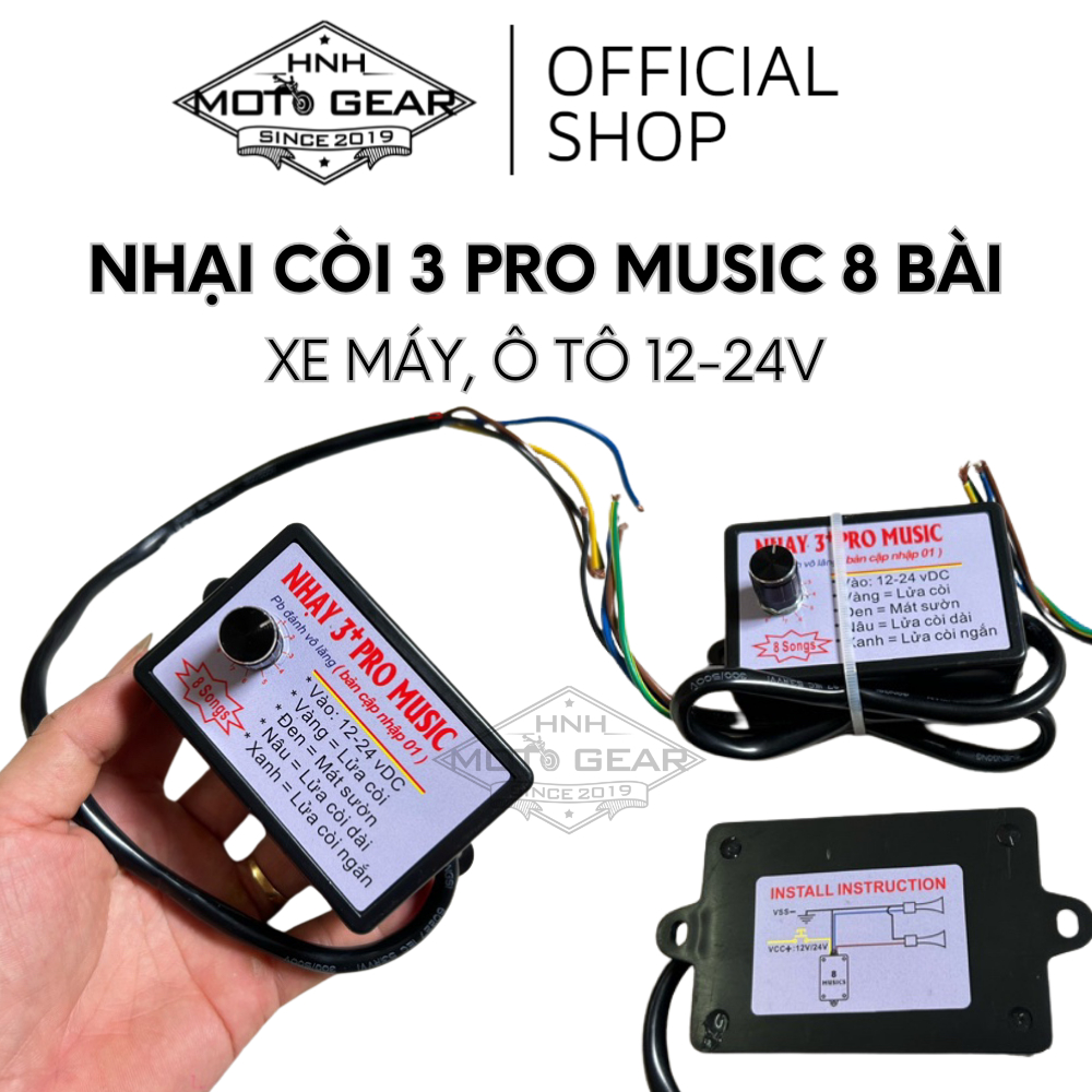 Nhại Còi 3 Pro Chỉnh 8 Giai Điệu Cho Tất Cả Xe Máy Và Ô Tô