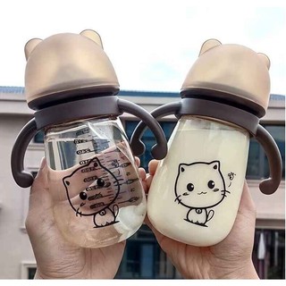 Bình sữa cổ rộng mèo kitty 300ml