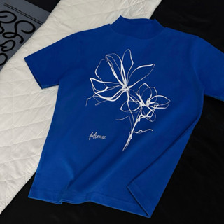 Áo thun cổ cao FSE® Flower / Form fit (Blue)