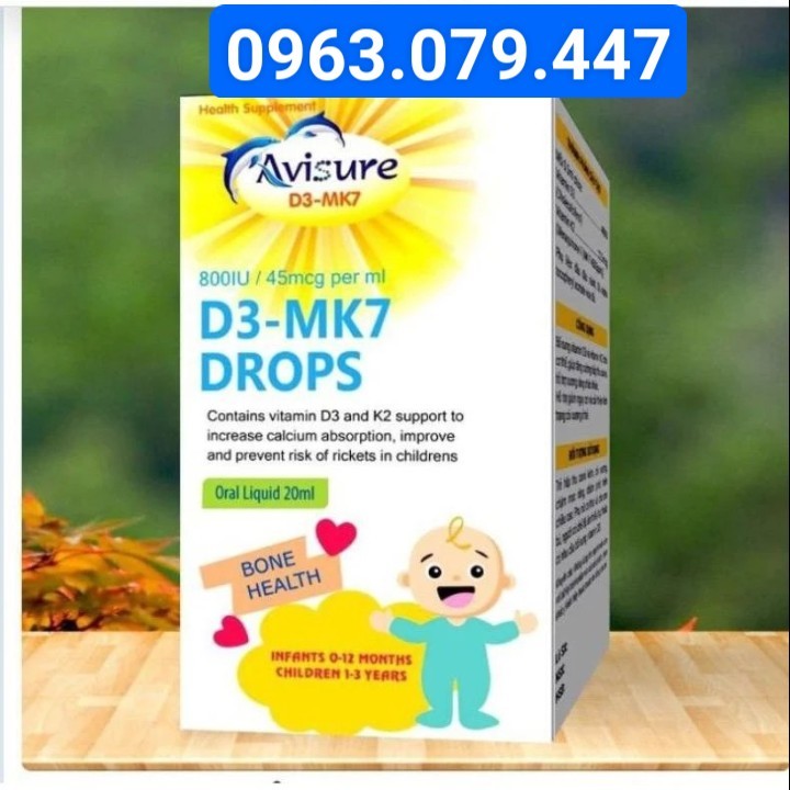 d3-mk7 drops giúp trẻ hấp thụ canxi 20 ml dạng nhỏ giọt