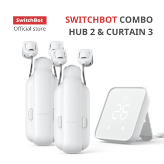 SWITCHBOT Set 2 Rèm Cửa Thông Minh Matter SwitchBot Curtain 3 (Rod / U Rail) + Hub 2 _ Bảo hành chính hãng 12 tháng