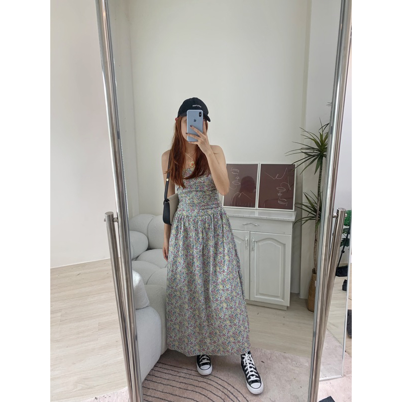 Flowers dress - Đầm maxi cup ngực hoạ tiết hoa dáng dài, tôn eo, tôn dáng | BigBuy360 - bigbuy360.vn