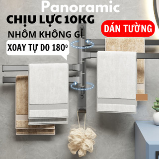 Giá treo khăn phòng tắm, thanh treo khăn xoay ban công nhà tắm nhiều tầng không cần khoan đục PN-GTKT101
