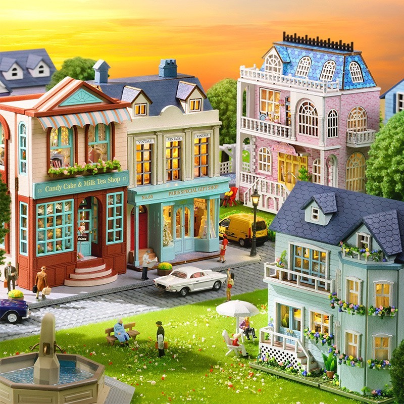 Nhà búp bê DIY tự làm CUTEROOM diy Doll House Ngôi Nhà Nhỏ kích thước mini