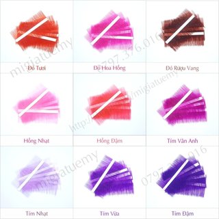 Ombre Tím Trắng - Mi Lụa Màu Classic 0.07 Mix Size (14 line)