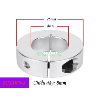 Vòng kẹp trục tròn scsaw8-8, kẹp cổ trục phi 8mm