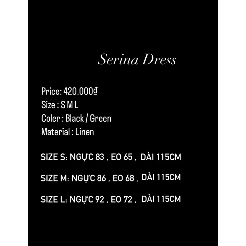 𝐒𝐞𝐫𝐢𝐧𝐚 𝐃𝐫𝐞𝐬𝐬 - Váy Cổ Tròn Ly Eo Linen