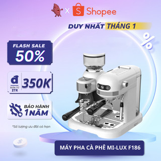 Máy pha cà phê xiaomi mi-lux f186, hương vị chuẩn phong cách ý, hàng chính hãng, bảo hành 12 tháng