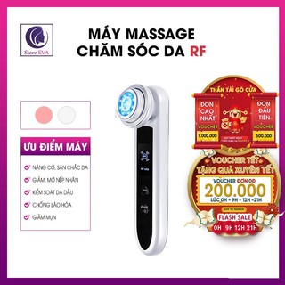 Máy chăm sóc da mặt rf massage mặt lạnh, trẻ hóa da, nâng cơ, giảm mụn, kiểm soát dầu, chống lão hóa bh