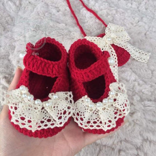 giày len móc cho bé,giày cho trẻ sơ sinh đến 12 tháng
