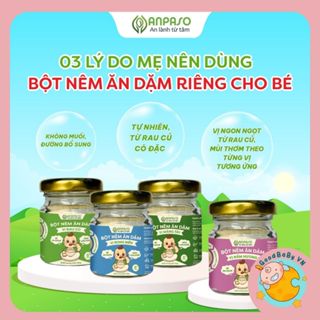 Hạt Nêm Cho Bé Ăn Dặm Anpaso 6m+ Bột Nêm Rau Củ, Gia vị ăn dặm cho bé 60g Goodbabyvn