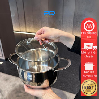 Nồi inox 304 Chockmen 16cm nấu súp mì canh 1.5L bếp từ bằng thép không gỉ 18/10 CKM25