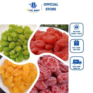 500gr ô mai xí muội đào 4 vị mix ô mai xí muội mơ chua ngọt ngon pol mart