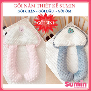 Gối ôm cho bé, gối chữ u cho bé sơ sinh hình Nấm SUMIN