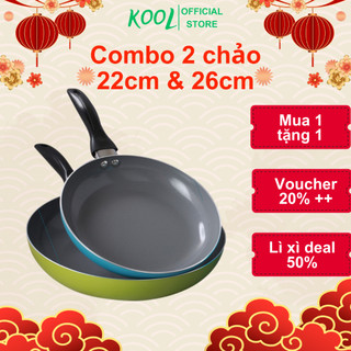 Combo 2 chảo chống dính Ceramic Comet size 22 và 26 cm - CH10-22 & CH10-26