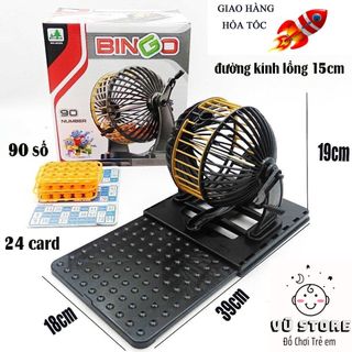 Đồ chơi loto bingo loại lớn 90 số 48 phiếu dò cao cấp đồ chơi tết dành cho gia đình