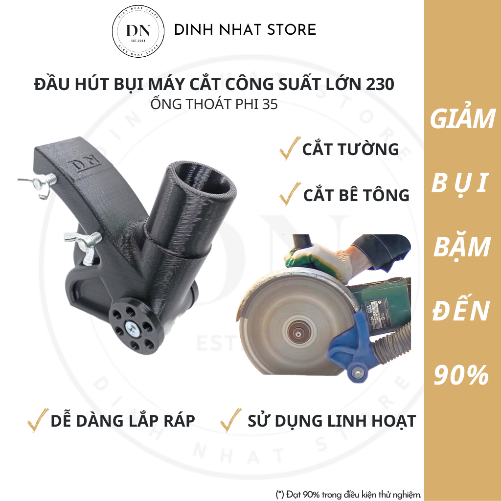 Đầu hút bụi cho máy cắt công suất lớn 230 ống thoát phi 35 DN Store
