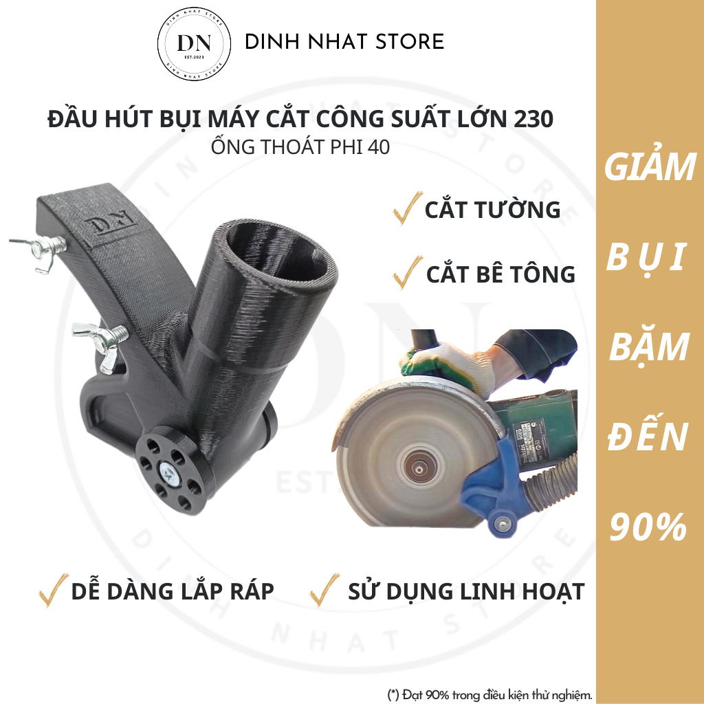 Đầu hút bụi cho máy cắt công suất lớn 230 ống thoát phi 40 DN Store