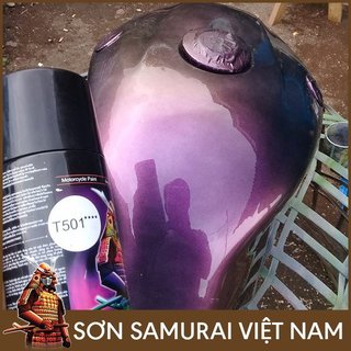 Sơn xịt Samurai màu 3D Tím Than - T501**** (đổi màu theo góc nhìn). 300ml