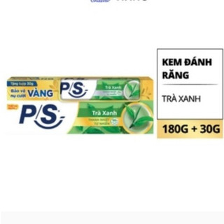 Kem đánh răng P/S trà xanh 180g tặng kem 30g