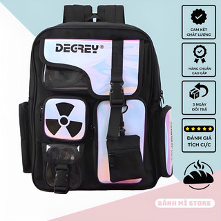 Balo titan degrey hạt nhân hologram backpack | bánh mì store | balo degrey chất liệu canvas cao cấp trượt nước