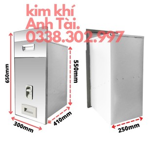 Thùng đựng gạo mặt gương lắp âm tủ bếp cao cấp kích cỡ 30 x 65 cm