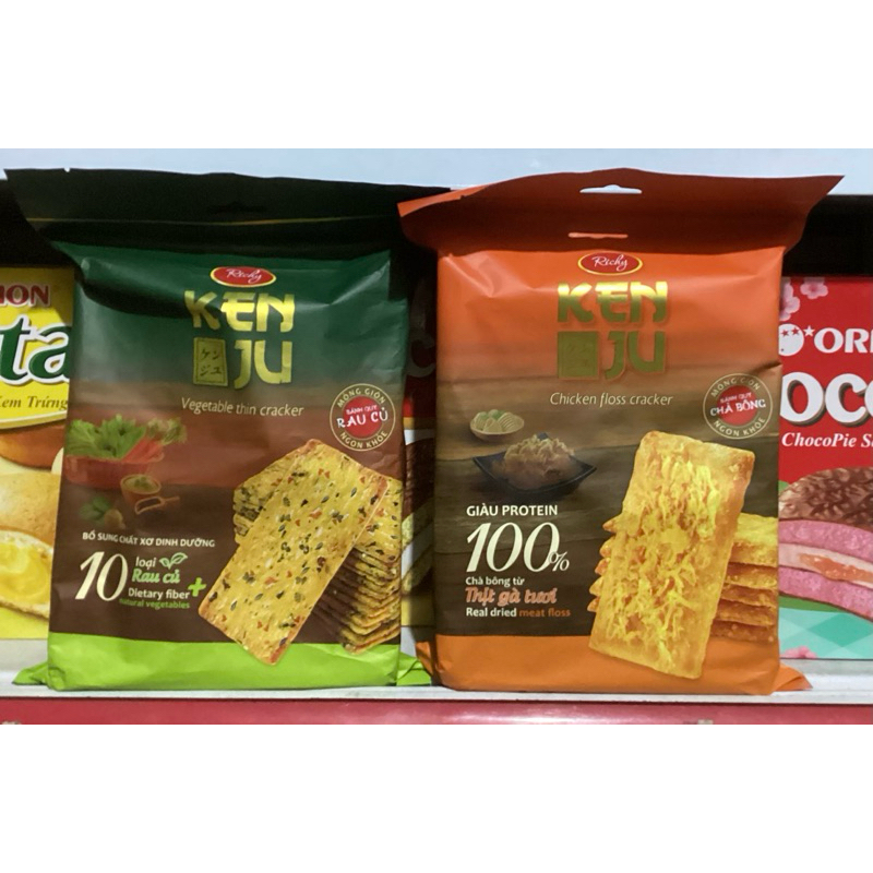 Bánh cracker Kenju rau củ / chà bông gà Richy