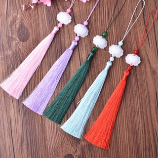 (lẻ 1c) Dây treo tua rua liên hoa ngọc bội hoa sen trần tình lệnh móc khóa treo sáo cổ trang tam sinh tam thế