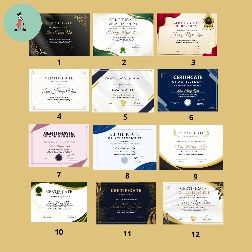 Chứng Chỉ Chứng Nhận Đủ Loại Mẫu Mới 2026 (Miễn Phí Thiết Kế) CHứng Chỉ In Theo Yêu Cầu Bằng Khen In