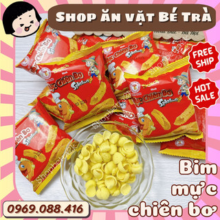 Snack bim mực chiên bơ, đồ ăn vặt cổng trường