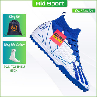 Giày đá bóng SITO X Speedflow Trắng Xanh cao cổ cỏ nhân tạo thể thao nam chính hãng - ST017