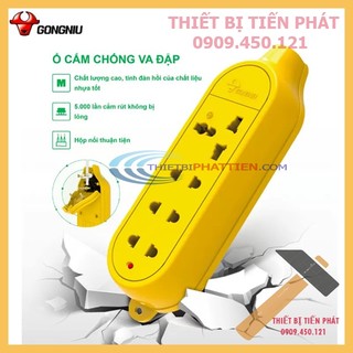 Ổ Cắm Điện Đa Năng GONGNIU GNVN-C5 Vàng Lõi Đồng Không Dây Chống Va Đập Chuyên Câu Công Trình ( Chính Hãng)