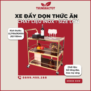 Xe đẩy dọn thức ăn , xe đẩy đồ ăn nhà hàng