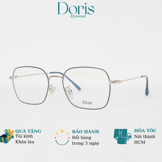 Gọng kính cận nam nữ dáng kim loại viền đen doriseyewear