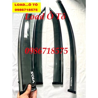 Vè che mưa chỉ mạ crom xe toyota vios 2008-2013 đời cũ cao cấp, bộ 4 vè che mưa