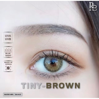 Kính Áp Tròng RUBYEYES Màu Nâu Tây Tiny Brown 1-5 Độ, Lens Màu Nâu Tây Tặng Khay Gương Dụng Cụ BST BEARLENS