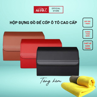 Hộp Đựng Đồ Ô Tô Gấp Gọn Bằng Da