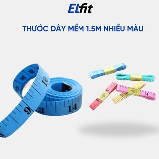 Thước dây mềm 1.5m, thước đo vòng eo, chiều cao, may đồ tiện lợi nhiều màu, có đầu sắt