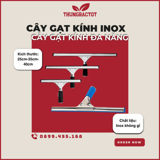 Cây gạt kính cầm tay inox 35/40cm, cây gạt kính đa năng thông minh chuyên dụng