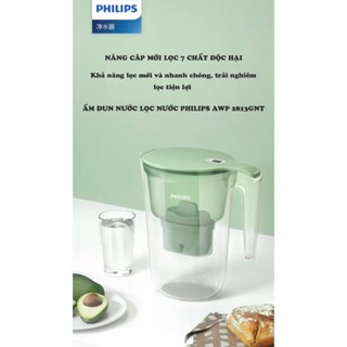 Bình lọc nước Philips gia đình 3.4L, Bình lọc nước Philips AWP2813, Bình lọc nước cầm tay Philips Chính Hãng